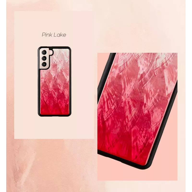 Suojakotelo iKins Samsung Galaxy S21+ — pink lake mustin korostuksin