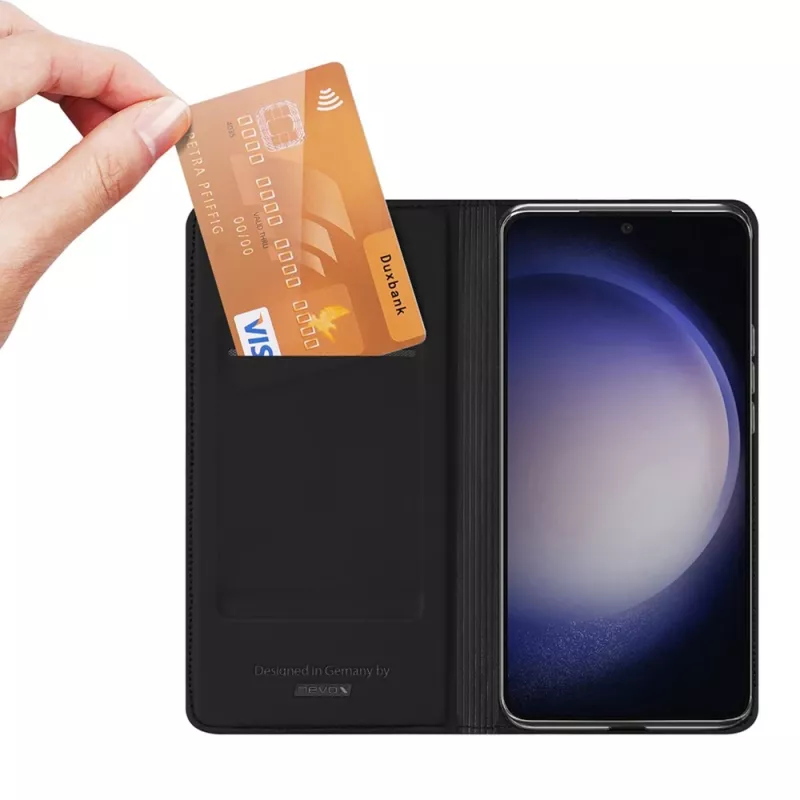 Nevox Vario Series - Samsung Galaxy S25 -kirjakotelo, musta