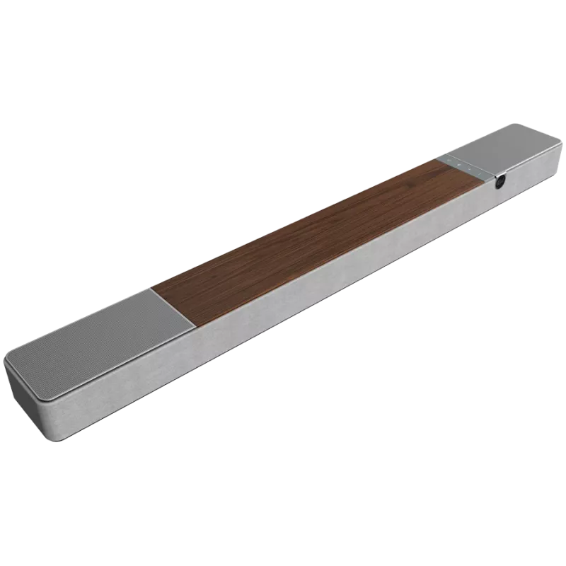 Soundbar-kaiutin KLIPSCH 1073541 — 3.1.2 kanavaa, 100 W RMS, sisäänrakennettu subwoofer, harmaa/pähkinä