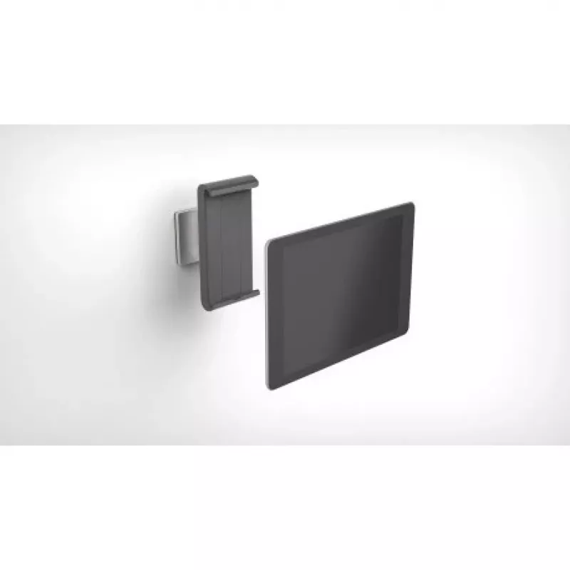 DURABLE TABLET HOLDER WALL - seinäteline tabletille - alumiini, ABS-muovi - hopea (7-13) (893323)