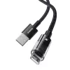 Baseus Gem USB-IP 2,4A pikalatauskaapeli 2 m musta