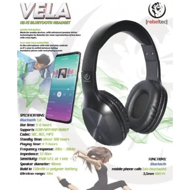Bluetooth-kuulokkeet Rebeltec VELA