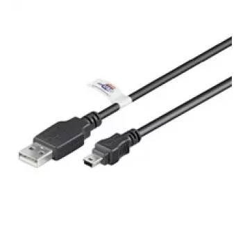 LogiLink USB-jatkokaapeli USB Type-A, 4-napainen (M) - Mini-USB Type-B, 5-napainen (M) 1,8 m (USB Hi-Speed)
