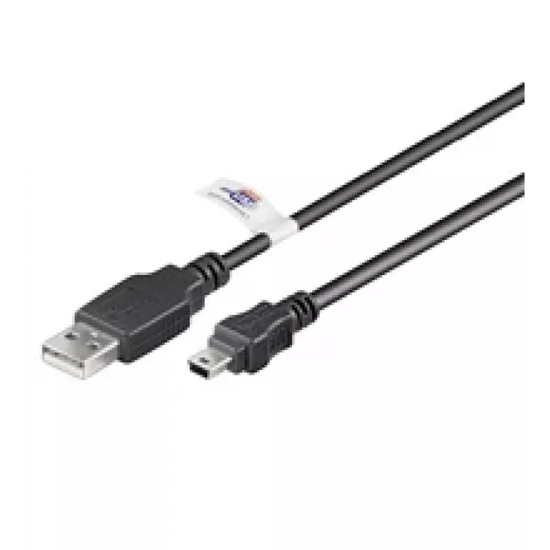 LogiLink USB-jatkokaapeli USB Type-A, 4-napainen (M) - Mini-USB Type-B, 5-napainen (M) 1,8 m (USB Hi-Speed)