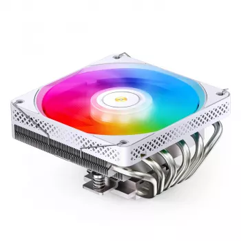 Prosessorijäähdytin Jonsbo HP600 120mm valkoinen A-RGB, 120mm tuuletin, A-RGB-valaistus