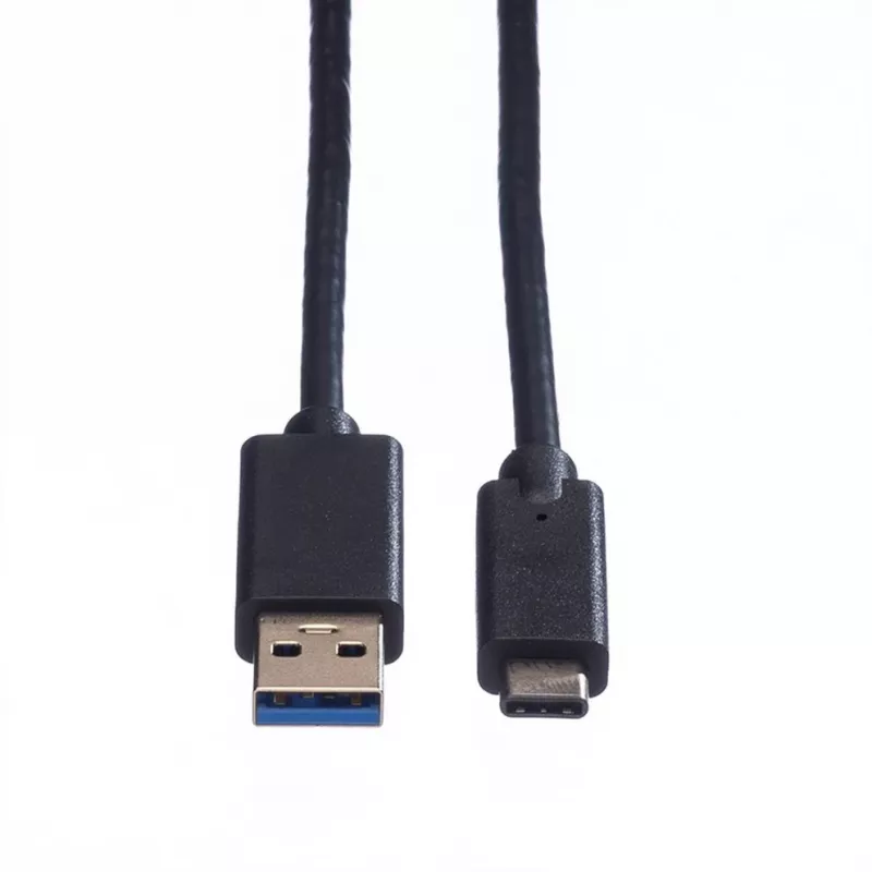 ROLINE - USB-kaapeli - USB Type-C (M) - 9-napainen USB Type-A (M) - 1 m (USB 3.1) - valettu - musta (11.02.9011)