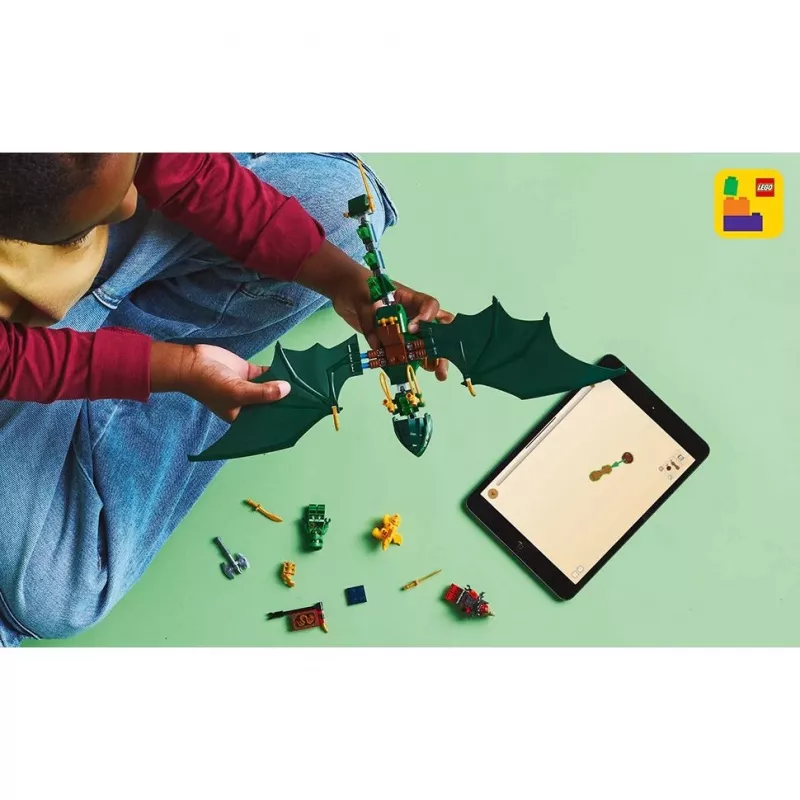 Rakennuslelu LEGO NINJAGO 71829 Lloyds Green Forest Dragon, 128 osaa, 2 minifiguuria, yli 6-vuotiaille
