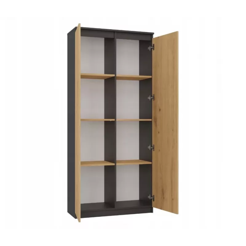 RS-80 HEMN OFFICE -hyllykkö, antrasiitti/artisan oak