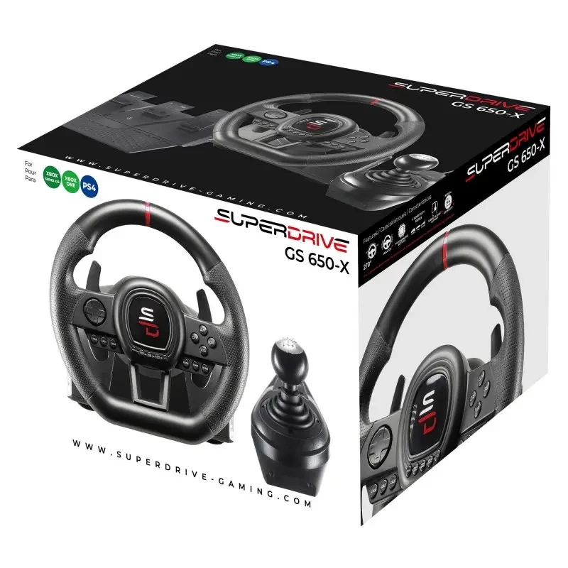 Ratti + polkimet + joystick Subsonic SA5658 musta USB PlayStation 4 Xbox One