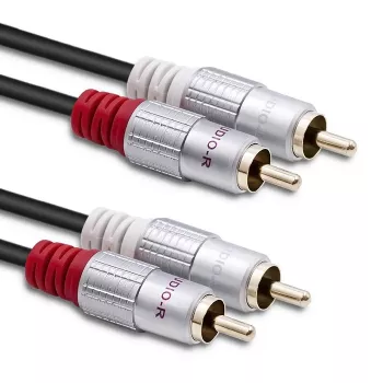 Audiokaapeli Qoltec 52337 2 m 2 x RCA musta