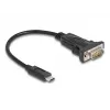 DeLOCK adapteri USB Type-C - RS-232 D-Sub 9-pin pistoke 0,25 m