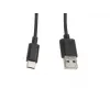 Kaapeli Lanberg CA-USBO-10CC-0010-BK (USB 2.0 uros - USB 2.0, USB, Type-C uros, 1m, musta) (CA-USBO-10CC-0010-BK)