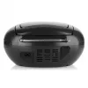 Kannettava CD-soitin JVC RD‑E221B — musta, CD/MP3, kasettidekki, USB-toisto, UKW-radio, AUX, paristo-/verkkovirta