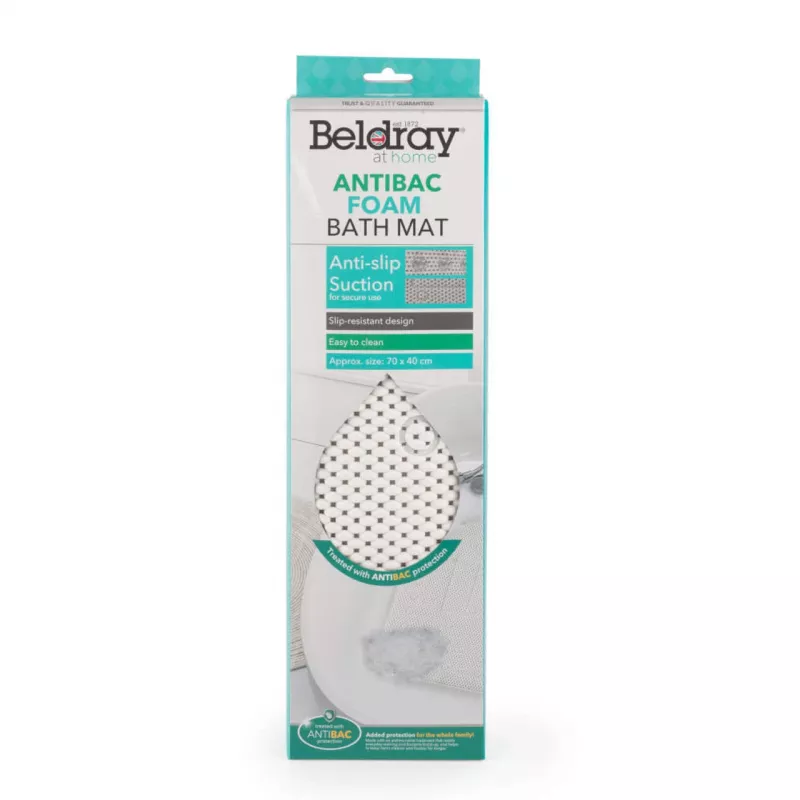 Kylpymatto Beldray LA032722UFFEU7 Antibac Foam – kylpyhuoneen lattiamatto antibakteerisella vaahtopinnoitteella