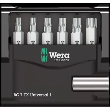 Wera Bit-Check 7 TX Universal 1 -ruuvitalttakärkisarja - 7 kpl (05056294001)