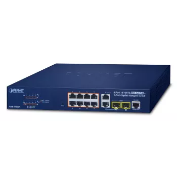 PLANET FGSD-1008HPS - kytkin - Smart - 8 x 10/100 (PoE+) + 2 x Combo Gigabit-SFP - pöytämalli - PoE+ (FGSD-1008HPS)