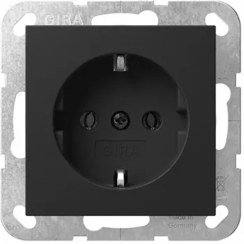 Schuko-pistorasiaosa Gira System 55 4188005 modulaariseen asennukseen, musta