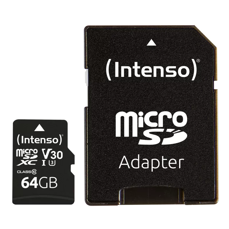 Muistikortti Intenso 64 GB MicroSDXC UHS-I Class 10 3433490