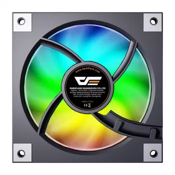 120 mm tietokonekotelon tuuletin Darkflash DM20 musta, 3-pin liitäntä, vakiomallinen ilmavirta