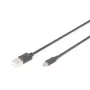 Assmann USB 2.0 -liitäntäkaapeli. Type-A - Micro-B M/M. 3,0 m. USB 2.0 -yhteensopiva. UL. musta (AK-300110-030-S)