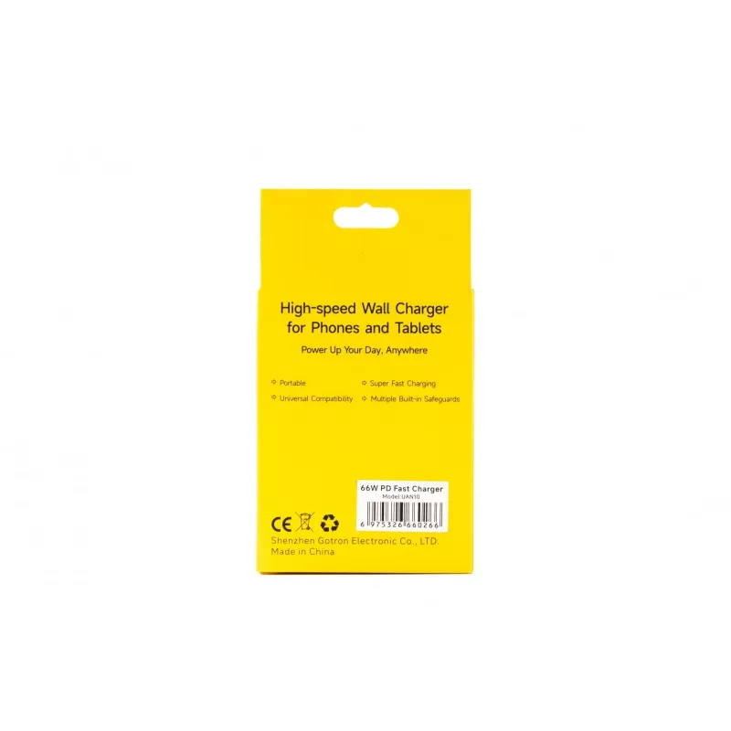 UleFone 66W -laturi — nopea USB-verkkolaite kannettaville laitteille, malli UF-CHAR-66WR