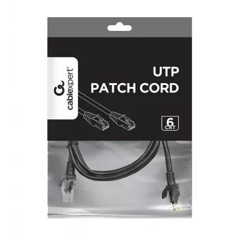 Verkkokaapeli Gembird PP6U-1M RJ-45 Cat6 1 m musta