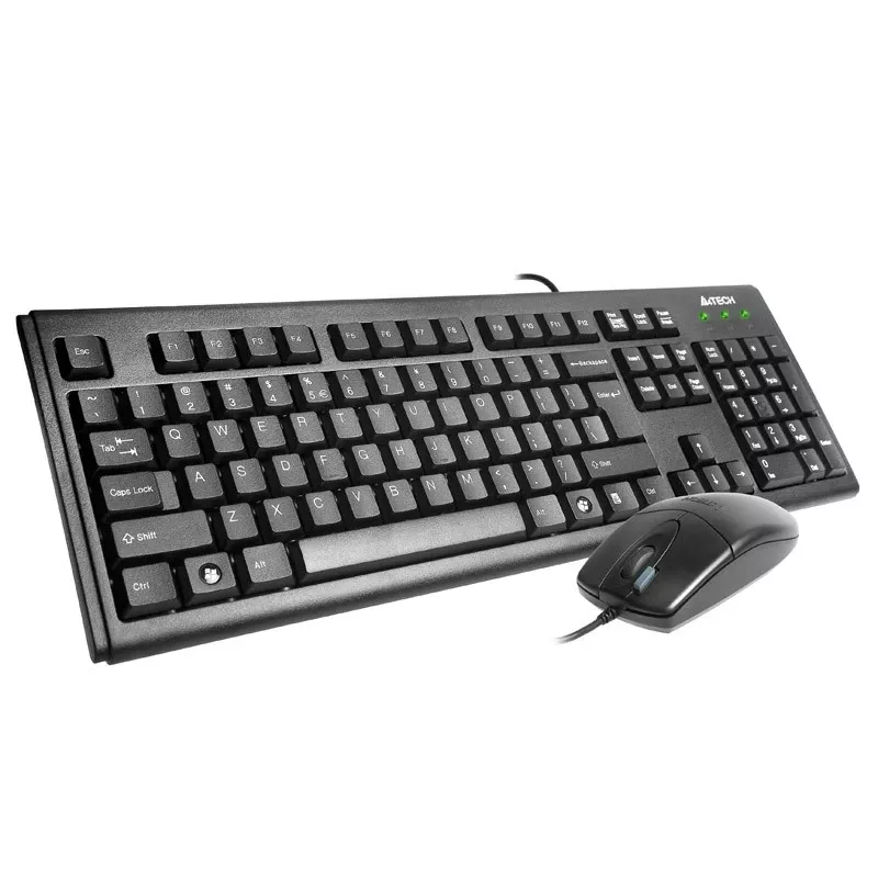 A4Tech KM-72620D - näppäimistö-hiiri-sarja - USB - US - musta