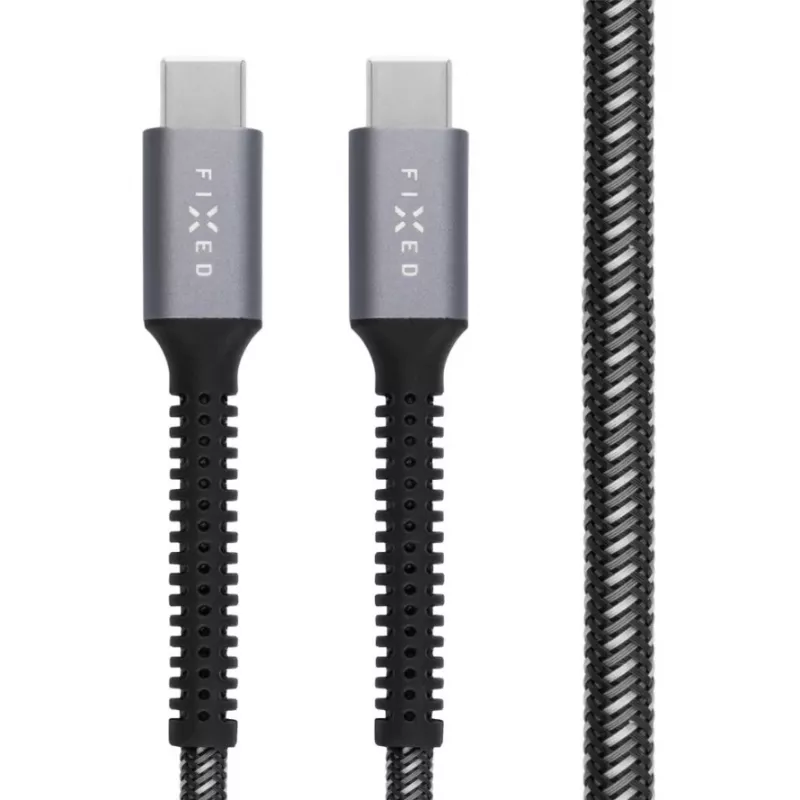 USB-C–USB-C-kaapeli FIXED FIXDA-CC2-GR — 2 m, 240W Power Delivery