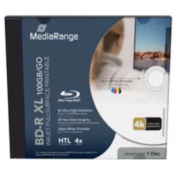 BD-R XL MediaRange MR520 100GB 4X - Blu-ray-aihio, Single-Layer XL-kapasiteetti