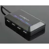 USB-keskitin GEMBIRD ACT-HUB3C-4P — USB 3.2 Gen 1 Type-A isäntä 4 × USB 3.2 Gen 1 Type-C, 5000 Mbit/s, musta