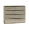 Kommode top e shop Malwa M8 120 cm Sonoman tammi — suuri lipasto