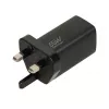 iBOX C-65 musta, yleislaturi GaN 65 W UK-pistokkeella