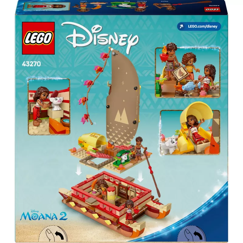 LEGO Disney 43270 Moanan seikkailukanootti, 529 palaa, 3 minihahmoa, 6+