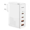 Matkalaturi Baseus GaN2 Pro Quick 2x USB + 2x USB-C, 100W, EU (valkoinen)