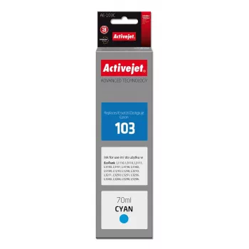 Activejet AE-103C muste (korvaa Epson 103 C13T00S24A; Supreme; 70 ml; syaani)
