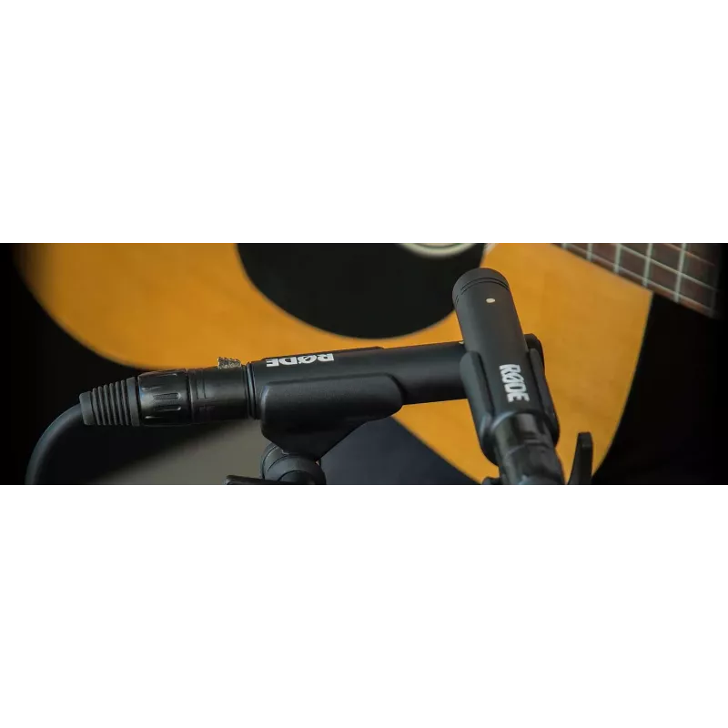 Studiokondensaattorimikrofoni RØDE M5 — johdollinen, 20–20000 Hz, 200 Ω, -34 dB, 20×100 mm, musta