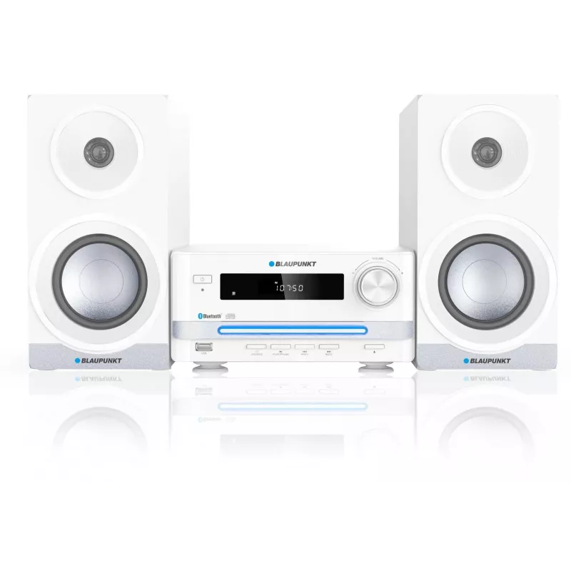 Kotiaudiomikrojärjestelmä BLAUPUNKT MS16BT 15 W, CD/USB/MP3, Bluetooth, FM RDS, valkoinen