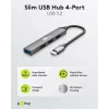 Goobay Slim 4-porttinen USB-keskitin, USB-C™–USB-A, USB 3.2 (74457)