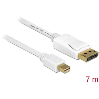 DisplayPort-kaapeli DeLOCK 83485 Mini DisplayPort 7 m valkoinen