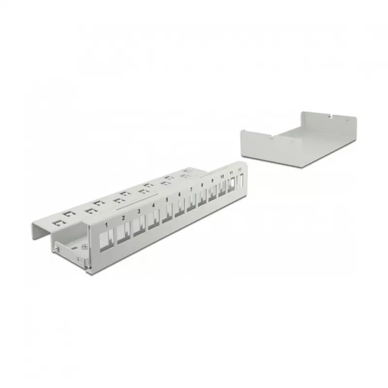 Kytkentäpaneeli DeLOCK Keystone 12 port harmaa