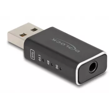 DeLOCK kaapeliadapteri USB 2.0 Type-A 3,5 mm 4-napainen musta 68001