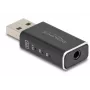 DeLOCK kaapeliadapteri USB 2.0 Type-A 3,5 mm 4-napainen musta 68001