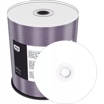 MediaRange mustesuihku täyspintatulostettava - 100 x DVD+R 16x - tallennusväline (MR414)