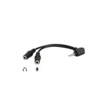 ROLINE kuulokemikrofonisovitin - 4-napainen mini-pistoke uros mini-phone stereo 3,5 mm naaras