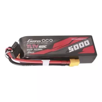 Gens ace G-Tech 5000mAh 11.1V 60C 3S1P Short-Size Lipo XT60-liittimellä