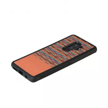 Älypuhelinkotelo man and wood Samsung Galaxy S9 Plus – ruskea ruutukuvio mustalla reunalla