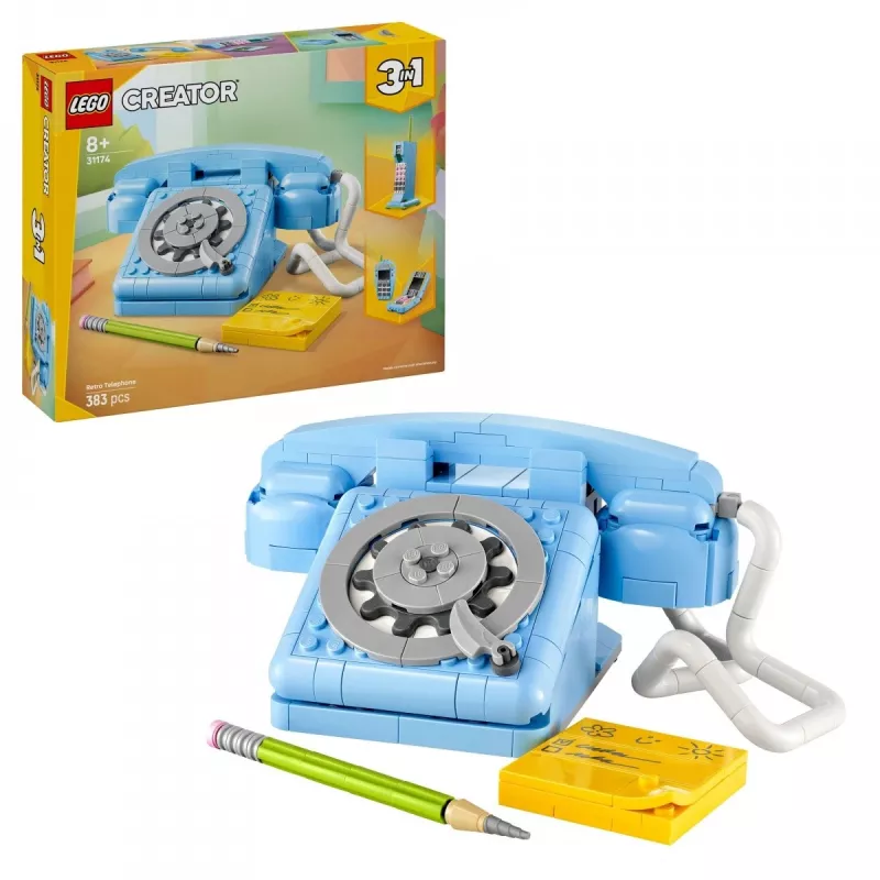 Rakennuslelu LEGO Creator 3-in-1 31174 retropuhelinsarja, 383 osaa, 8+ vuotta, 70×110×150 mm