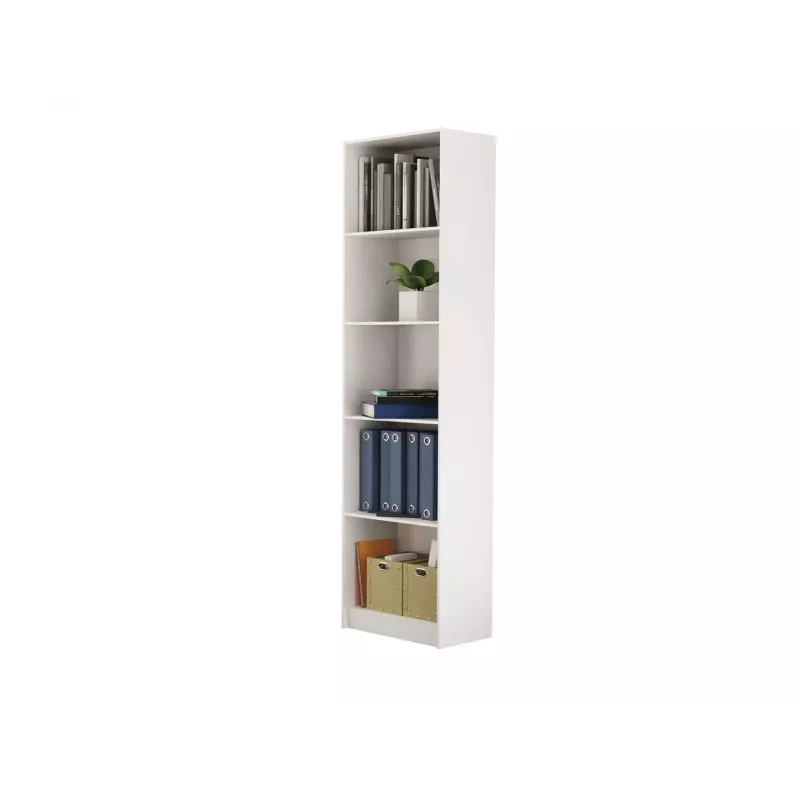Kirjahylly toimistoon Topeshop R50 BIEL 5 hyllytasoa valkoinen