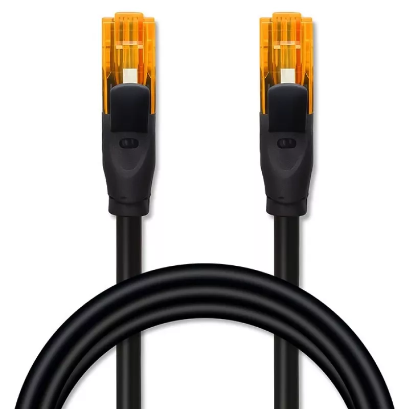 QOLTEC Ethernet-patchkaapeli UTP Cat6 10 m, 2×RJ45, musta