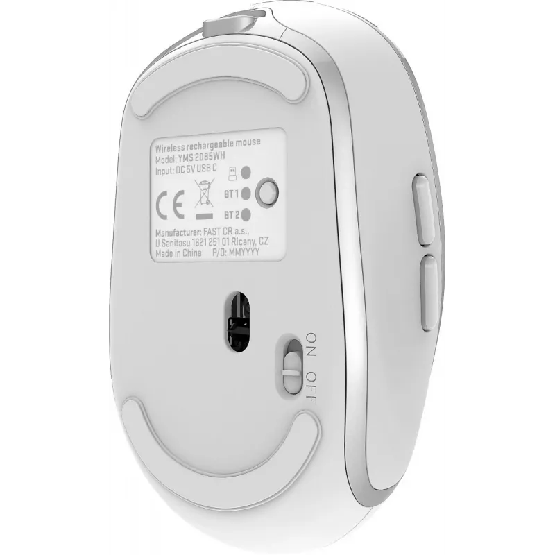 DUAL WiFi+Bluetooth langaton hiiri, ladattava akku, 5 painiketta